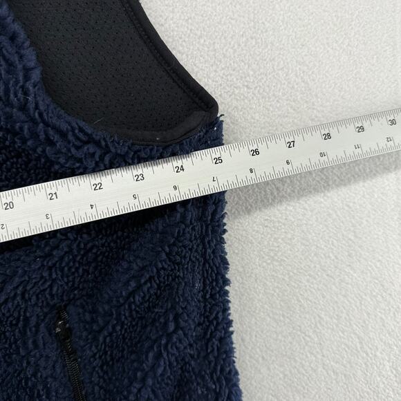 Vintage Orvis Vest Men's XL Blue Fleece Sherpa Deep Pile Pockets Preppy 90s USA - Picture 4 of 11